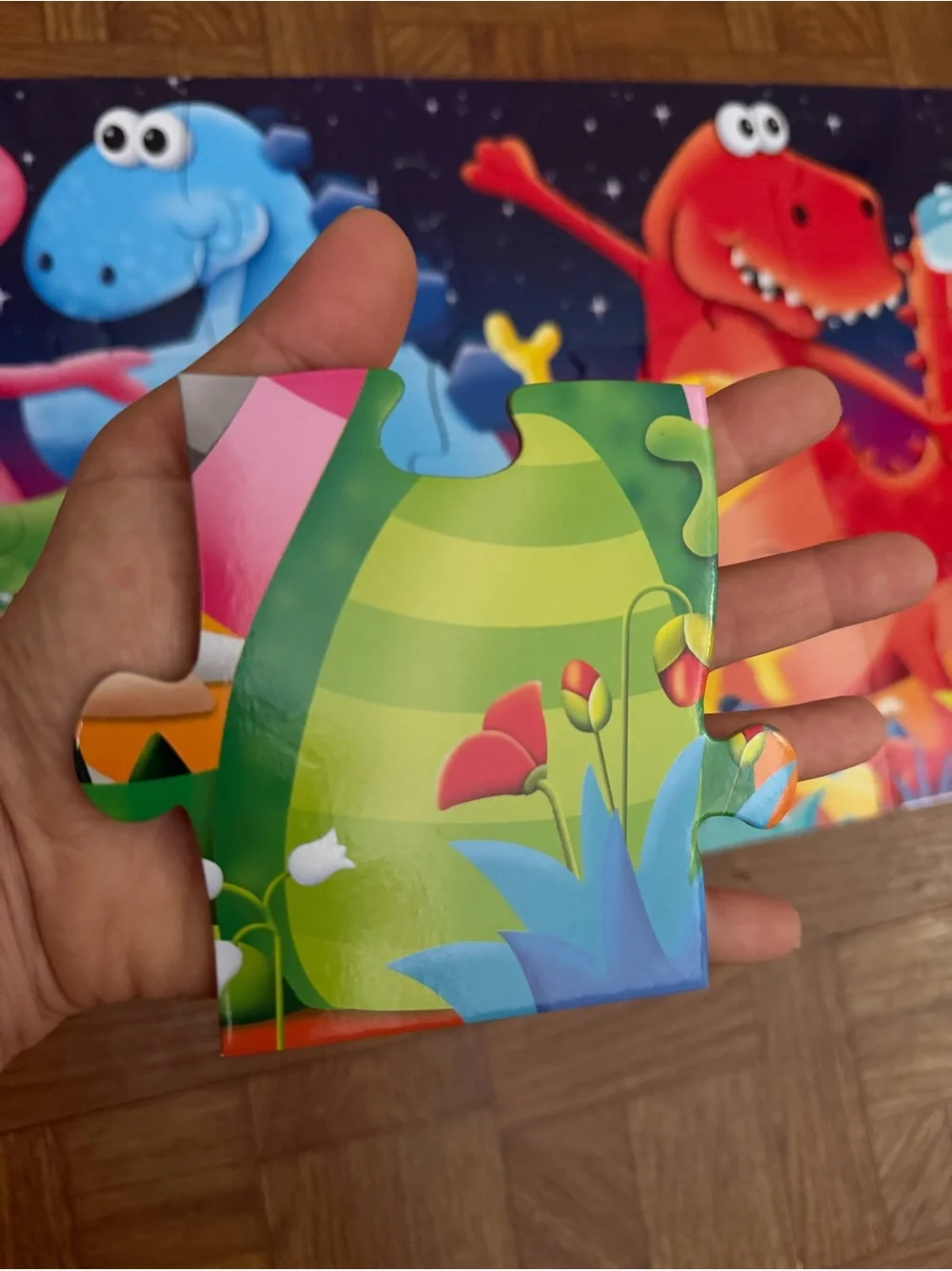 Color Dancing Dinos 5 Feet Long Puzzle - Multicolor 50+ Pieces 3-6 Years
